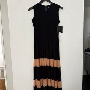 Norma Kamali Cocktail Dress Black Nude New NWT Size Small